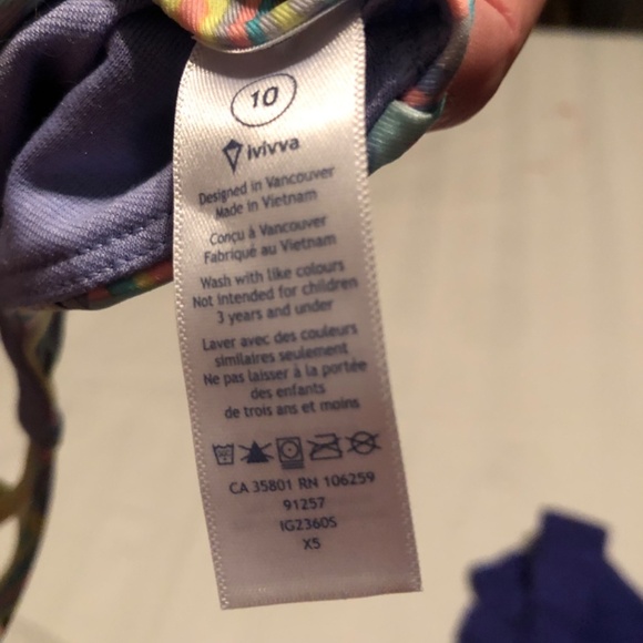 Ivivva. BY lulu lemon size 14 North Star purple pants. Pockets, hidden pocket. - Picture 12 of 12